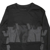 ALEXANDER WANG Mens Black Long Sleeve Crew Neck Graphic T-Shirt L