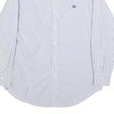 LAUREN RALPH LAUREN Mens Blue & White Striped Shirt L Classic Fit Button Down