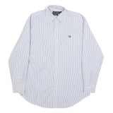 LAUREN RALPH LAUREN Mens Blue & White Striped Shirt L Classic Fit Button Down
