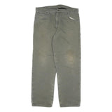 DICKIES Mens Cotton Blend Green Regular Straight Trousers W38 L31 Workwear Zip