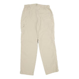 Mens Beige Nylon Regular Fit Cargo Trousers W28 L30 Casual Outdoor Zip Closure