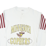 LOGO 7 Mens White & Maroon Minnesota Gophers Crew Neck L Cotton Blend Pullover