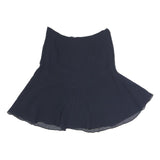 RALPH LAUREN Womens Navy Blue Flare Knee Length Polyester Skirt Size M Elegant