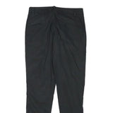 STEFANEL Womens Cotton Blend Black Slim Straight Trousers W28 L27 Classic Zip