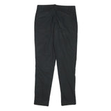 STEFANEL Womens Cotton Blend Black Slim Straight Trousers W28 L27 Classic Zip