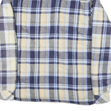 DRAVUS Mens Blue Beige Check Button Jacket L Cotton Blend Casual Long Sleeve