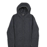 MISS SIXTY Womens Black Hooded Zip Up Longline Polyamide Jacket S Plain Stylish