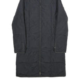 MISS SIXTY Womens Black Hooded Zip Up Longline Polyamide Jacket S Plain Stylish