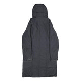 MISS SIXTY Womens Black Hooded Zip Up Longline Polyamide Jacket S Plain Stylish