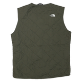 THE NORTH FACE Girls Green XL Quilted Jacket Polyester Blend Button Closure