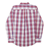 TOMMY HILFIGER Mens Red & Blue Checked Shirt S Classic Fit Button Down Cotton