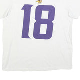 NIKE Mens White & Purple Jefferson 18 Graphic T-Shirt L Short Sleeve Crew Neck