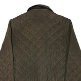 BARBOUR Mens Green Quilted Jacket L Polyester Blend Zip Classic Outerwear