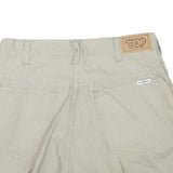 TOP Womens Shorts Beige Casual Plain S W26 Cotton Blend Summer Wear