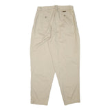 WOOLRICH Womens Cotton Blend Beige Relaxed Trousers W31 L30 Casual Comfortable