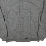 RENE D'ALLERT Mens Grey Wool Blend Jacket L Woven Classic Zip Casual Outerwear