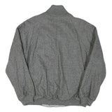 RENE D'ALLERT Mens Grey Wool Blend Jacket L Woven Classic Zip Casual Outerwear