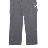 CARHARTT Mens Cotton Blend Grey Relaxed Cargo Trousers W34 L34 Workwear