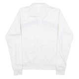 ASICS Mens White & Black Sports Zip Jacket S Polyester Track Top Casual