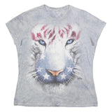 THE MOUNTAIN Womens Grey Graphic T-Shirt L Short Sleeve Crew Neck Cotton
