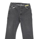 DICKIES Mens Black Regular Fit Straight Leg Denim Jeans W34 L29 Classic Workwear