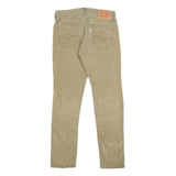 LEVI'S Mens Cotton Blend Beige Slim Skinny Zip Trousers W31 L32 Casual Corduroy