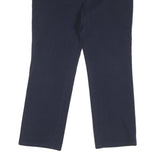 LAUREN RALPH LAUREN Womens Cotton Blend Navy Regular Fit Straight Trousers W33