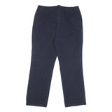 LAUREN RALPH LAUREN Womens Cotton Blend Navy Regular Fit Straight Trousers W33