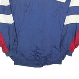 PRO SPIRIT Mens Blue & White & Red Zip Front Nylon Jacket L Casual Sport