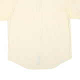 NAUTICA Mens Yellow & Cream Check Cotton Blend Shirt L Casual Smart Button-Up