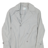 CLASS INTERNATIONAL Womens Grey Button Jacket M Polyester Blend Classic Trench