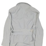 CLASS INTERNATIONAL Womens Grey Button Jacket M Polyester Blend Classic Trench