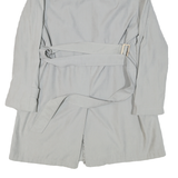 CLASS INTERNATIONAL Womens Grey Button Jacket M Polyester Blend Classic Trench