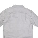 WRANGLER Mens Grey Plain Shirt M Cotton Blend Casual Button Up Short Sleeve