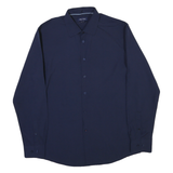 NAUTICA Mens Blue Slim Fit Shirt L Long Sleeve Button Closure Classic Collar