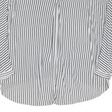 GUESS Womens White & Black Striped Oversized Shirt Long Sleeve Button XL
