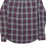 BARBOUR Mens Red & Grey Check Shirt S Button Down Collar Long Sleeve Casual
