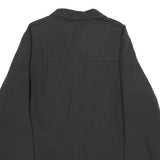 PIERO GUIDI Womens Black Cotton Blend Button Jacket M Plain Elegant Designer