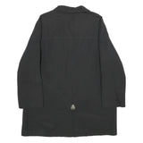 PIERO GUIDI Womens Black Cotton Blend Button Jacket M Plain Elegant Designer