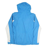 COLUMBIA Womens Blue & White Outdoor Jacket XL Polyester Blend Zip Hooded Plain