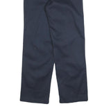 DICKIES Mens Cotton Blend Navy Regular Fit Straight Leg Trousers W34 L32