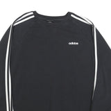 ADIDAS Womens Black Sweatshirt L Crew Neck Cotton Blend Sportswear