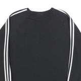 ADIDAS Womens Black Sweatshirt L Crew Neck Cotton Blend Sportswear