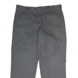 DICKIES Mens Polyester Blend Classic Grey W36 L28 Workwear Trousers Zip Closure