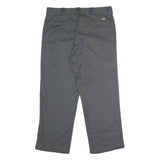 DICKIES Mens Polyester Blend Classic Grey W36 L28 Workwear Trousers Zip Closure