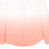 TOMMY HILFIGER Womens White & Pink Shirt XS Button Cotton Blend Casual
