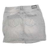 CALVIN KLEIN JEANS Womens Grey Denim Mini Skirt Cotton Blend M Casual Stylish