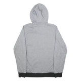 ADIDAS Mens Grey Full Zip Hoodie L Cotton Blend Lightweight Casual Jacket
