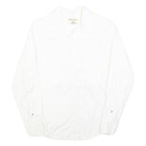 DKNY Mens White S Cotton Blend Casual Shirt East Village Print