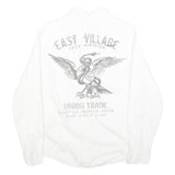 DKNY Mens White S Cotton Blend Casual Shirt East Village Print